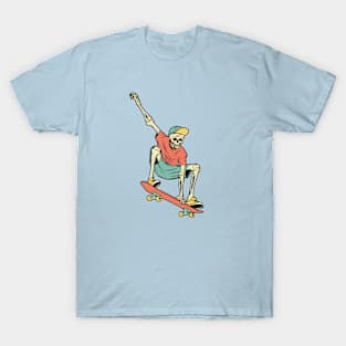 Retro Skater Skeleton T-Shirt